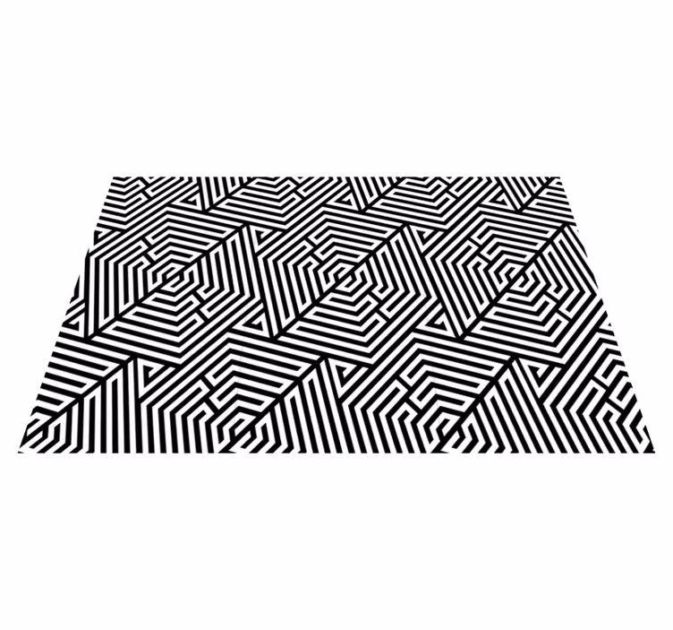 Tischset modern geometrisches schwarzes muster - TenStickers