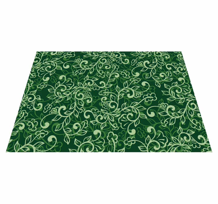 Tischset textur florales grünes muster - TenStickers