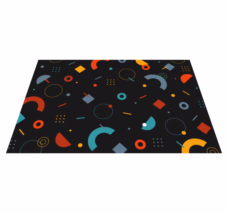 Tischset modern mit geometrischem bunten muster - TenStickers