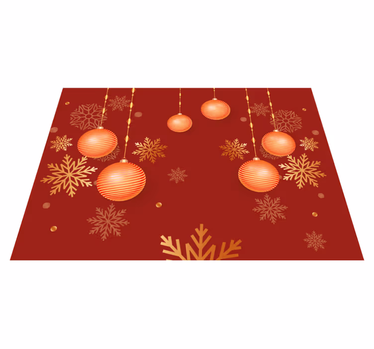 Tischset weihnachten mit dekorativen feiertagskugeln - TenStickers
