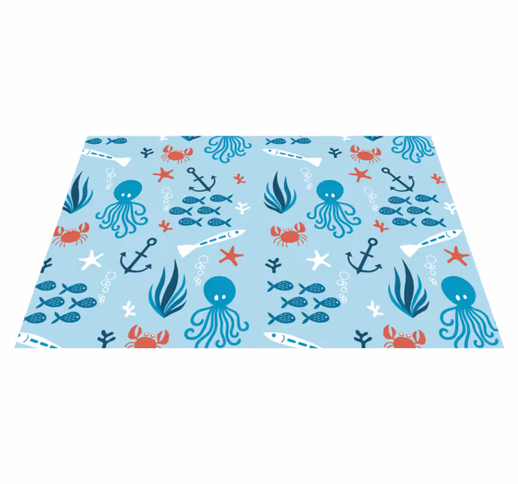 Tischset kinder bunte meeresbewohner - TenStickers