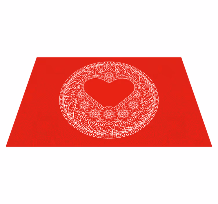Tischset text herzmotiv muster - TenStickers