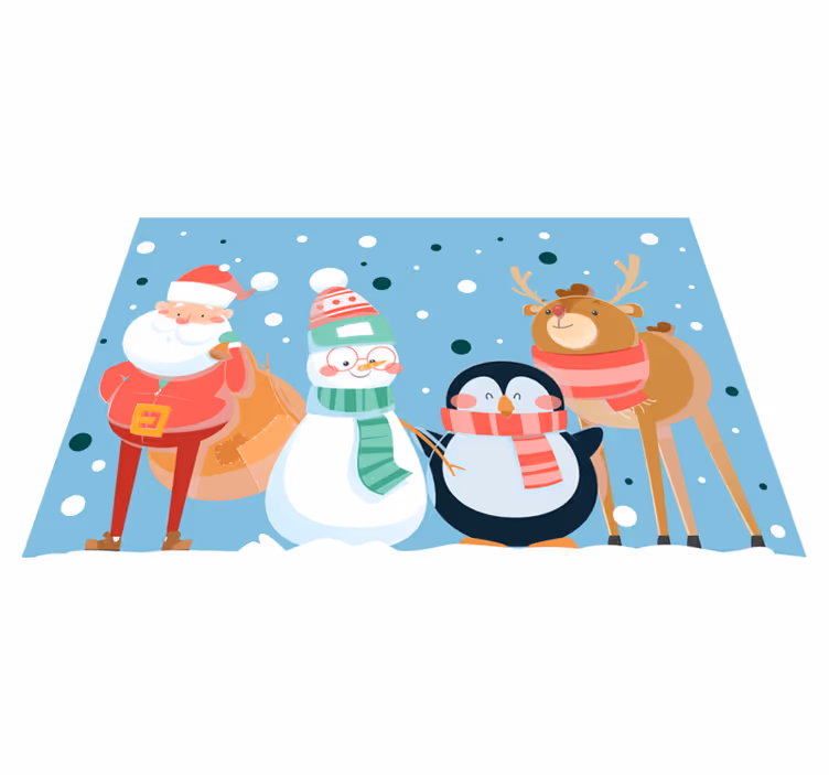 Tischset weihnachten mit festlichen weihnachtsfiguren - TenStickers