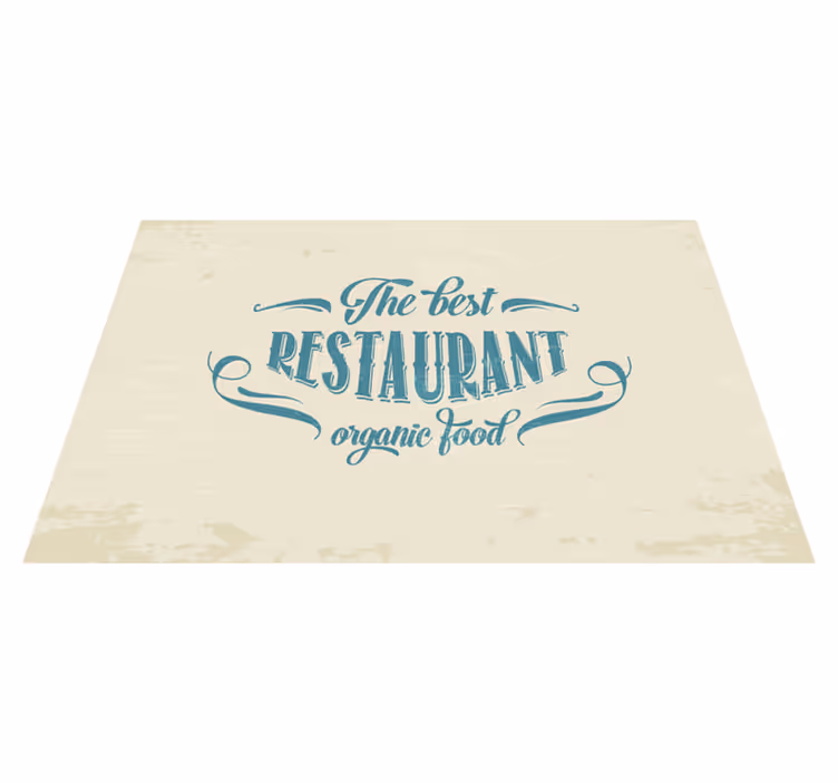 Tischset text für restaurant biolebensmittel - TenStickers