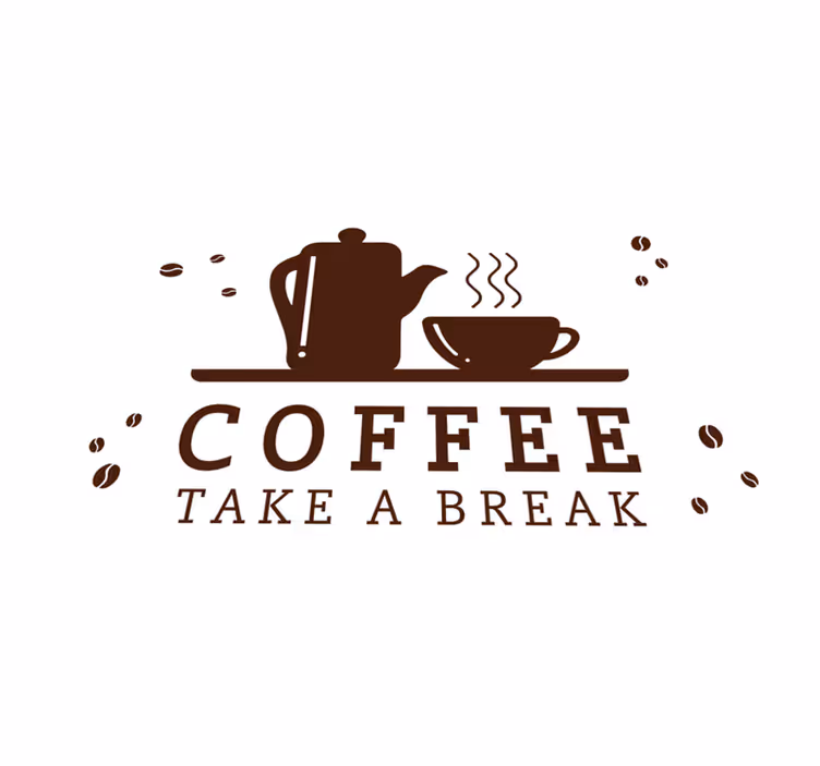 Tischset text kaffeepause zitat - TenStickers