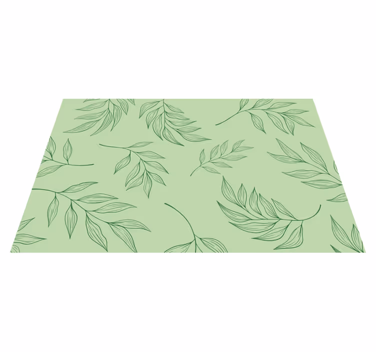 Tischset textur mit eleganten blattmustern - TenStickers