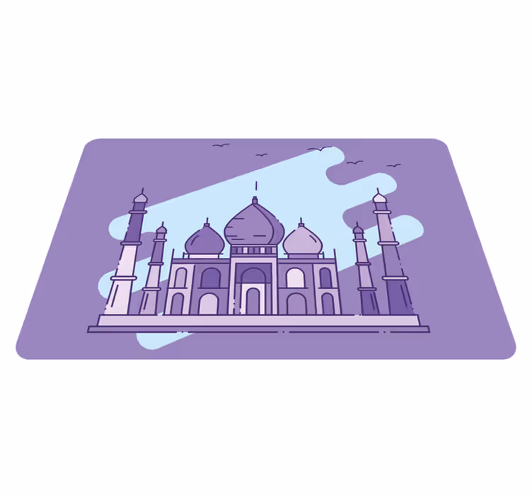 Tischset modern taj mahal silhouette - TenStickers
