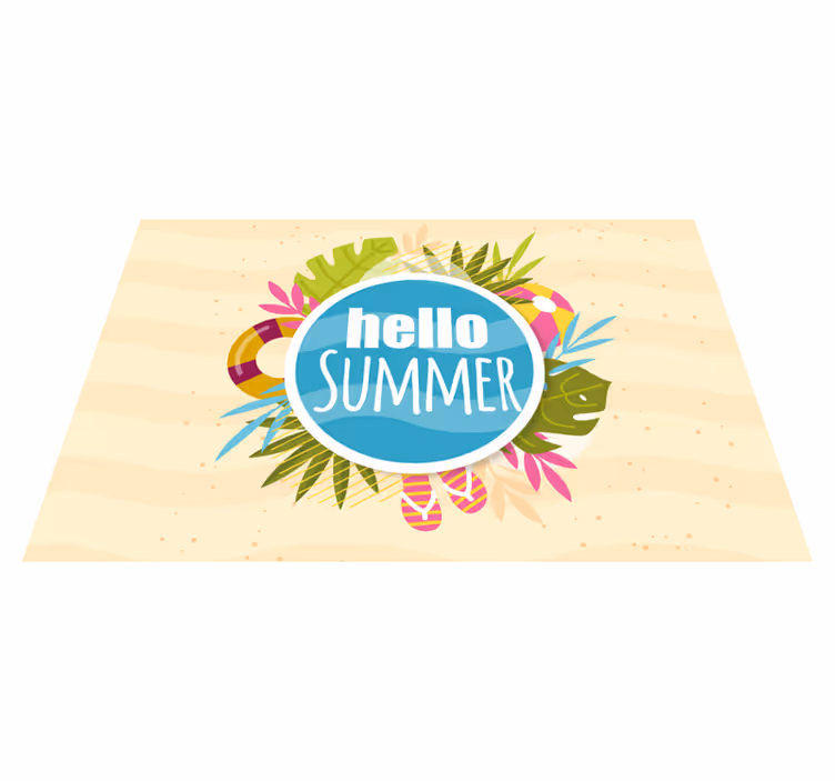 Tischset mit Namen Hallo sommer - TenStickers