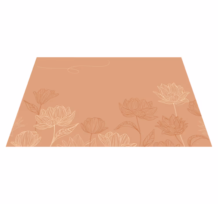 Tischsets originell blumiges teearrangement - TenStickers