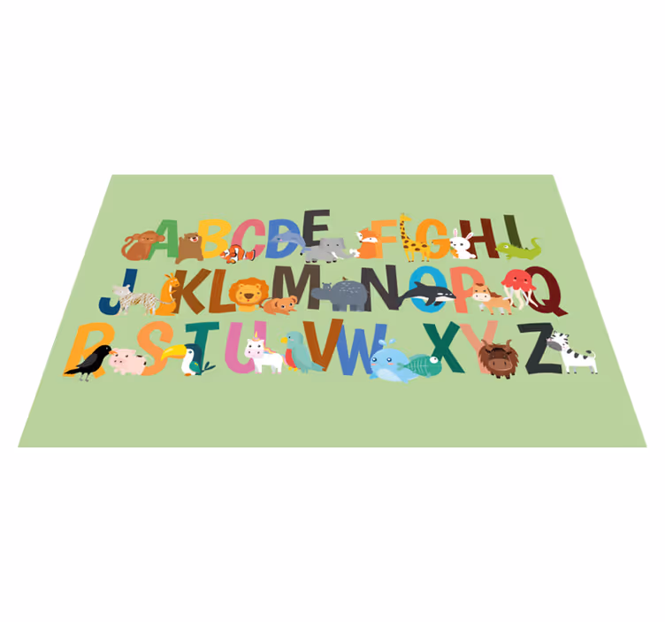 Tischset kinder mit tieralphabet anzeige - TenStickers