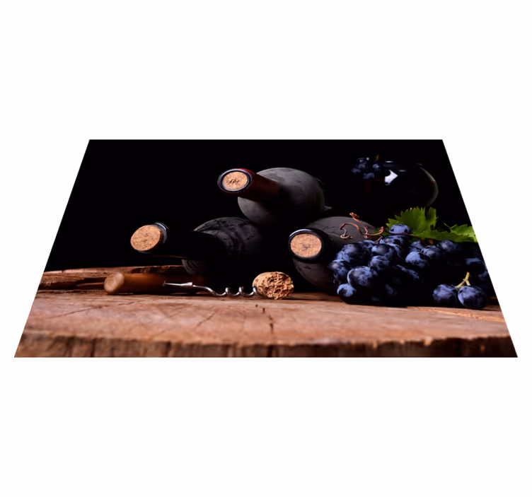 Tischset elegant Weinflaschen - TenStickers