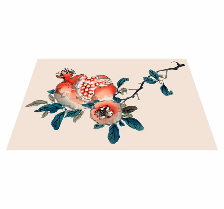 Tischsets originell mit granatapfelblütenmuster - TenStickers