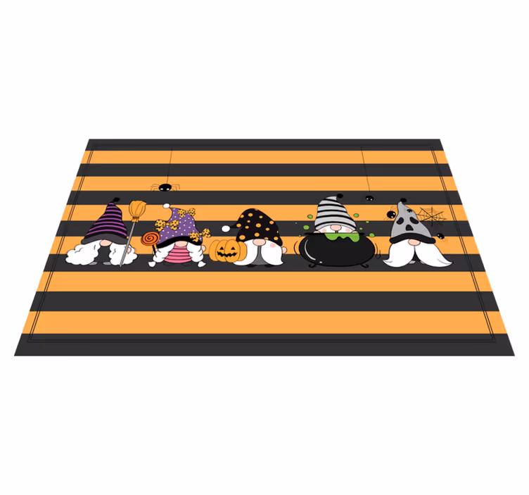 Tischset halloween mit gnom-halloween-hüten - TenStickers