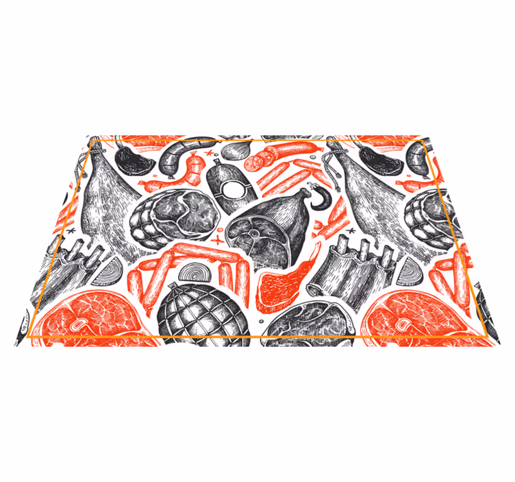Tischsets originell mit lebensmittelillustrationen - TenStickers