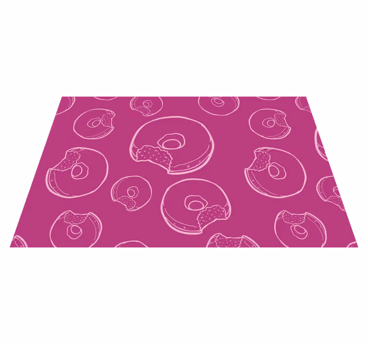 Tischsets originell im bunten donut-muster - TenStickers