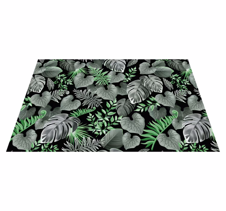 Schöne dunkle tropische monstera Vinyl Tischsets - TenStickers