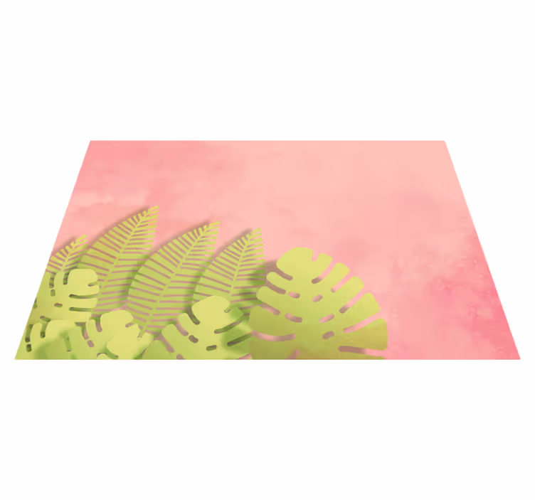 Tischsets originell botanisches blattarrangement - TenStickers