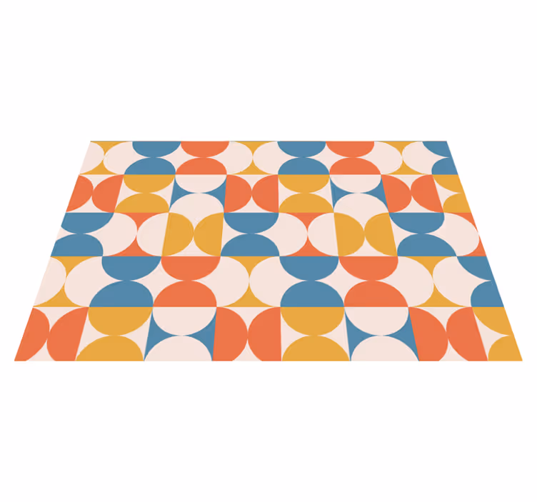 Tischset modern mit geometrischen farbkreisen - TenStickers