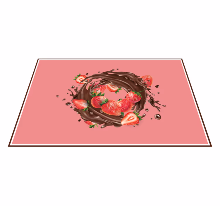 Tischsets originell schokoladenüberzogene erdbeeren - TenStickers