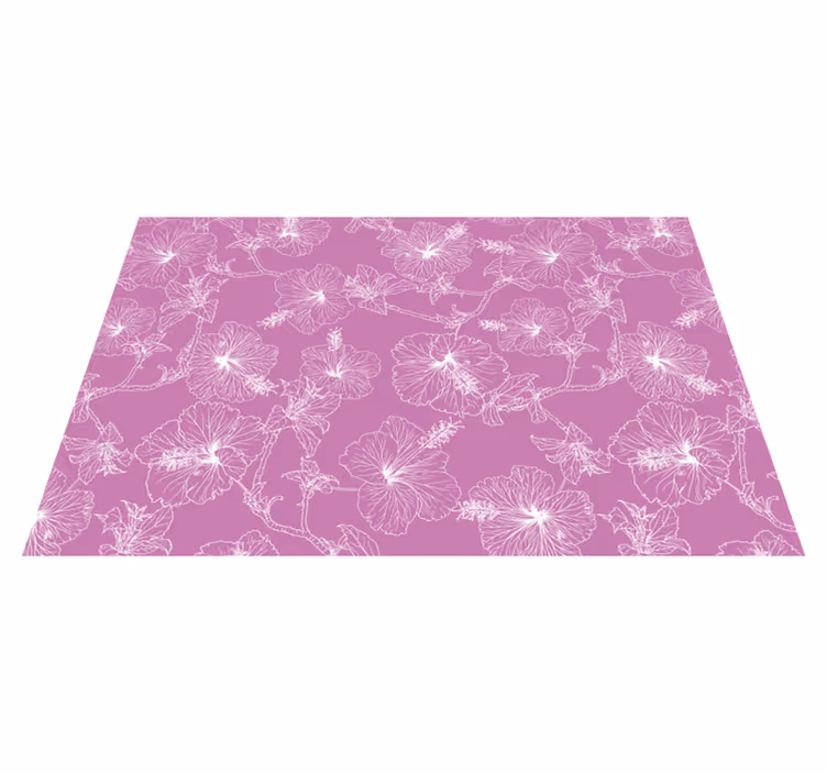 Tischsets originell mit floralem umrissmuster - TenStickers