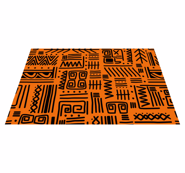 Tischset textur abstraktes schwarzes muster - TenStickers