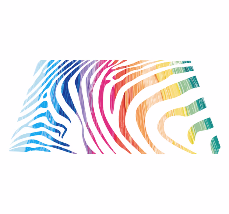 Tischsets originell mit bunten zebrastripes - TenStickers