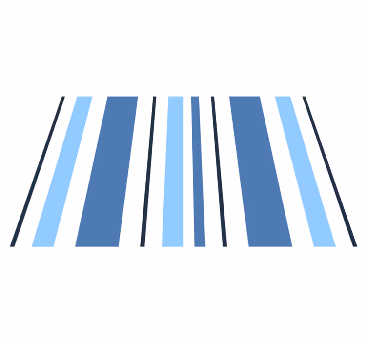 Tischset modern gestreift blau - TenStickers