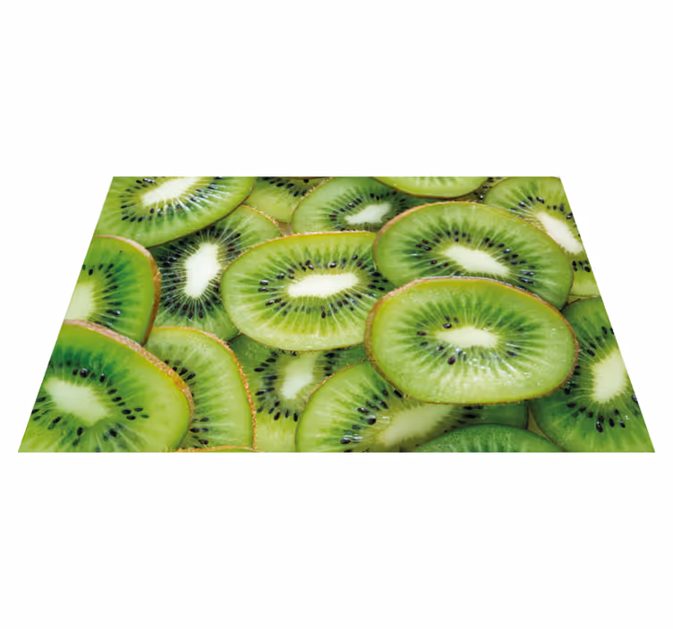 Tischset textur mit frischen kiwi-scheiben - TenStickers