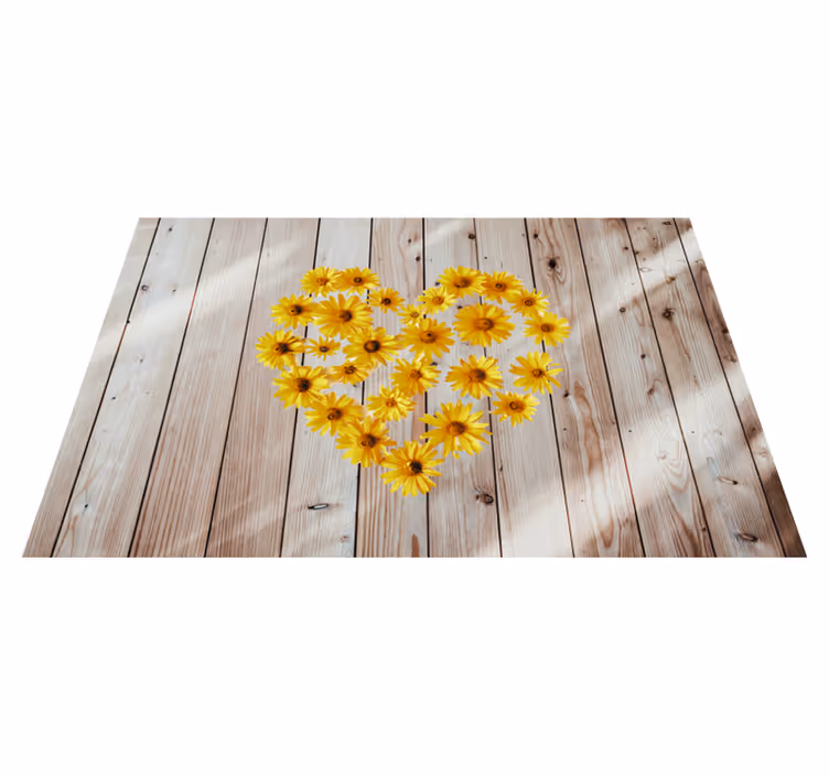 Tischsets originell herzblumenarrangement - TenStickers