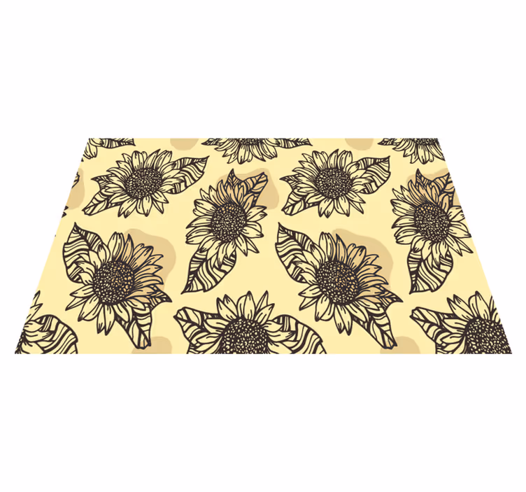 Tischsets originell im sonnenblumenmuster - TenStickers