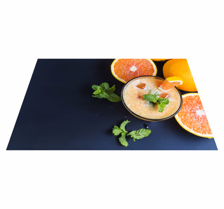 Tischset zuhause frischer zitrusdrink - TenStickers