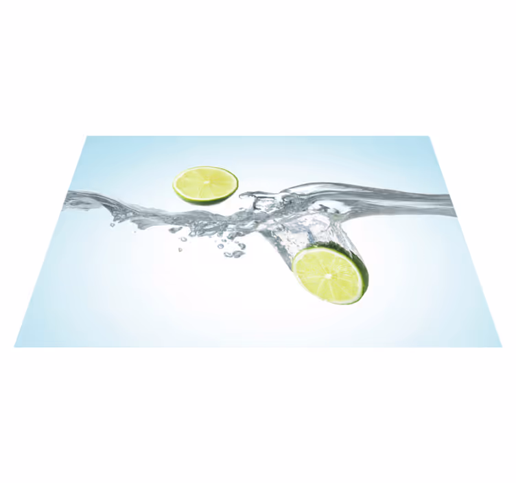 Tischset textur mit spritzenden limetten - TenStickers