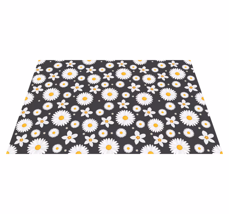 Tischset textur mit gänseblümchen-muster - TenStickers