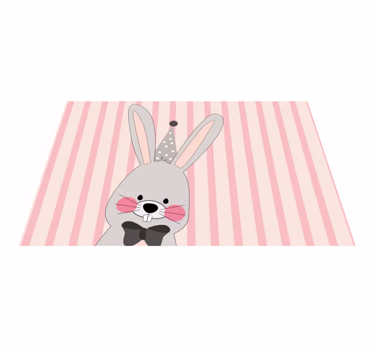Tischset kinder mit niedlichem hasenmotiv - TenStickers