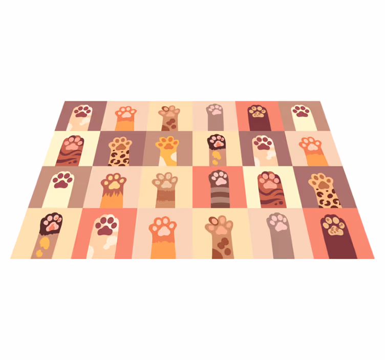 Tischsets originell mit pfotenabdruck-motiv - TenStickers