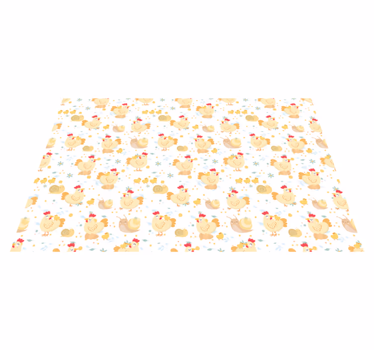 Tischset kinder mit süßem hühner-muster - TenStickers