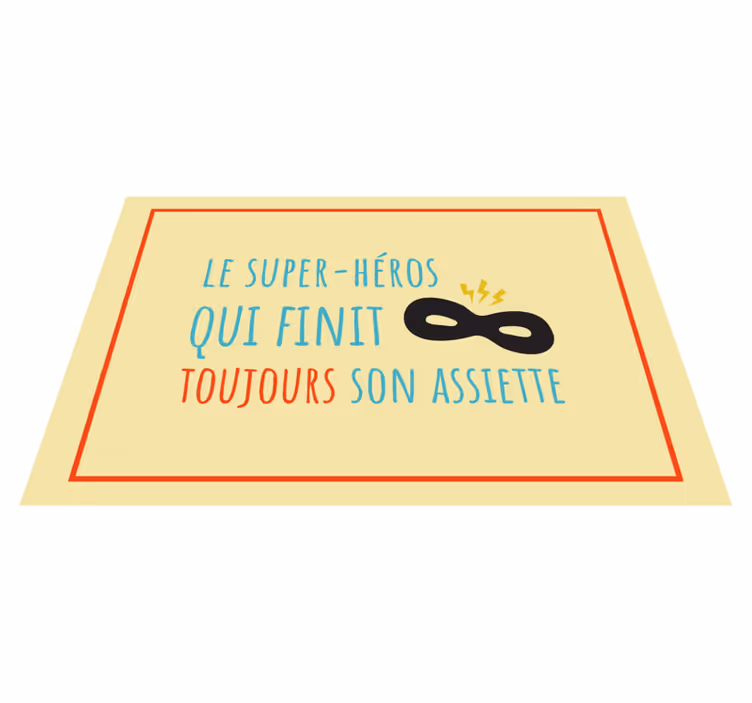 Tischset kinder superhelden teller inspiration - TenStickers