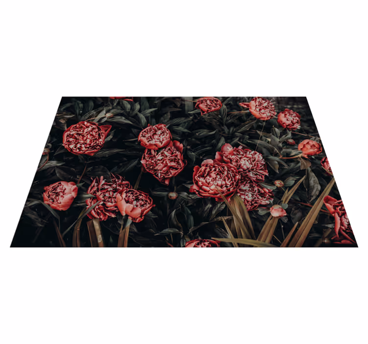 Tischset textur lebhaftes blumenmuster - TenStickers