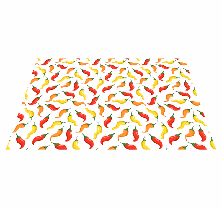 Tischsets originell bunte chili-paprika - TenStickers