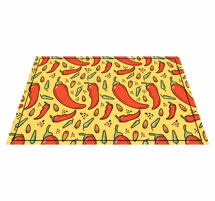 Tischsets originell mit chili-pfeffer-muster - TenStickers