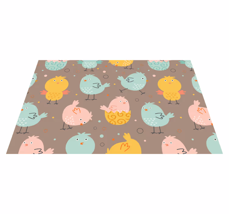 Tischset kinder mit lebhaften vogelmotiven - TenStickers