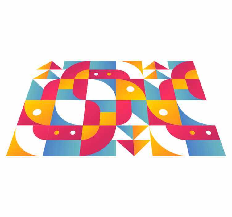 Tischset modern mit kräftigen geometrischen mustern - TenStickers