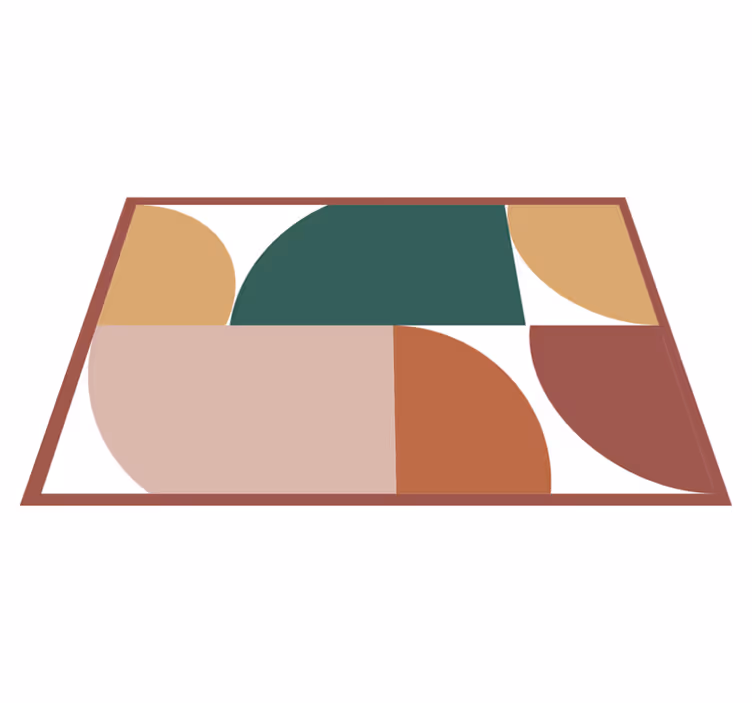 Tischset modern mit geometrischen farbsegmenten - TenStickers