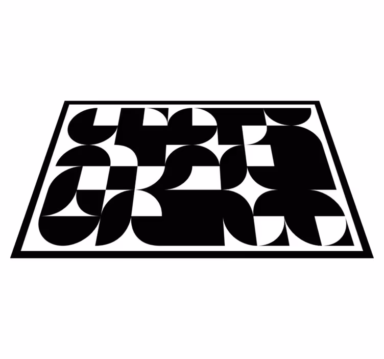 Tischset modern mit geometrischem schwarzen muster - TenStickers