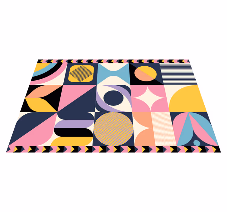 Tischset modern geometrischer farbblock - TenStickers