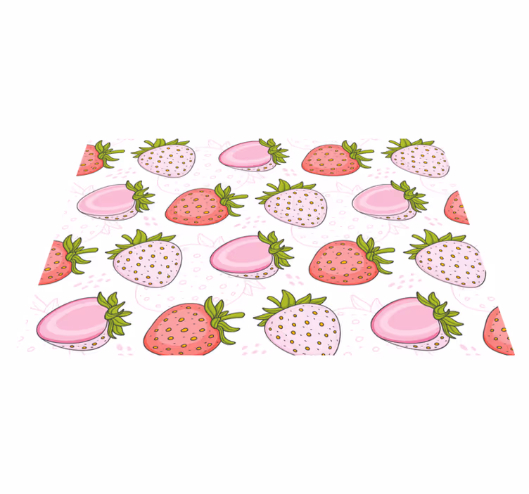 Tischsets originell im pinken erdbeerdesign - TenStickers
