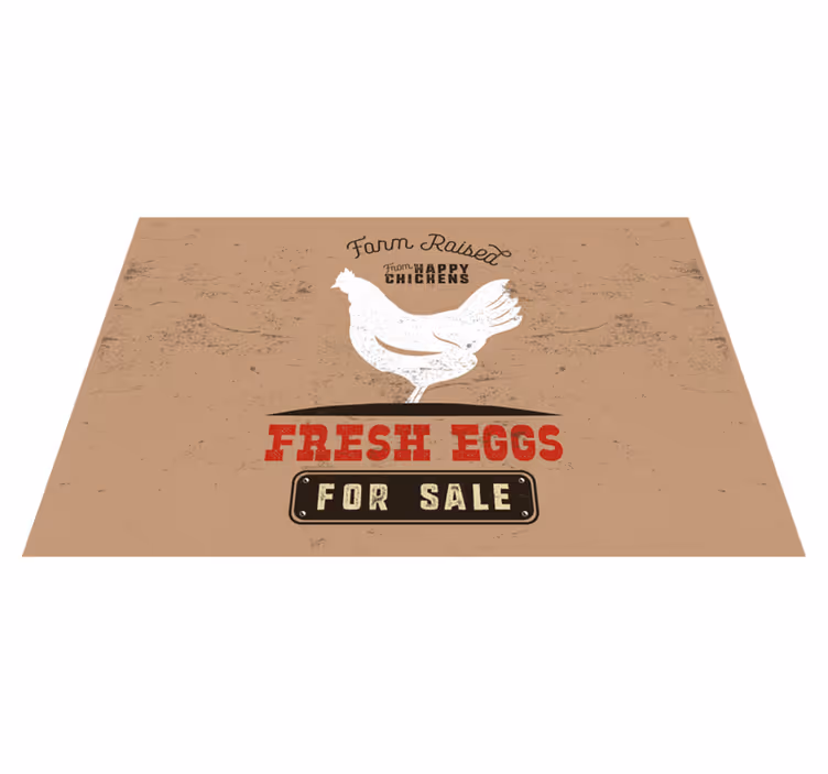 Tischsets originell frisch vom bauernhof hähnchen - TenStickers