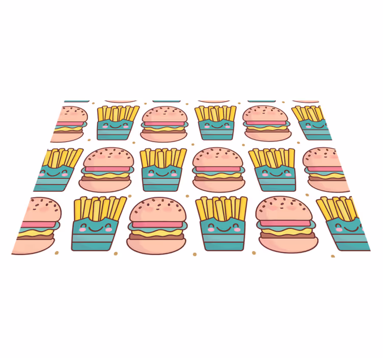 Tischset kinder im fröhlichen burgerdesign - TenStickers
