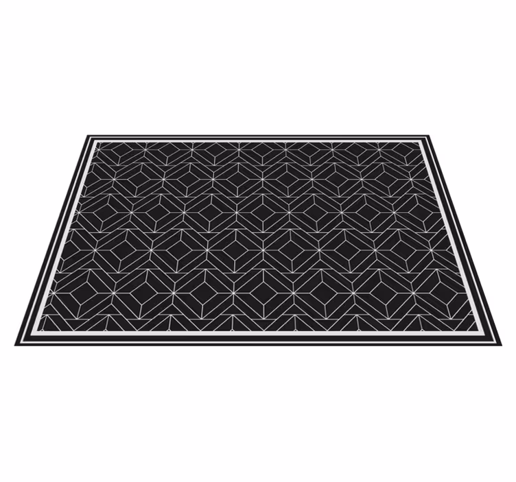 Tischset modern geometrische schwarze oberfläche - TenStickers
