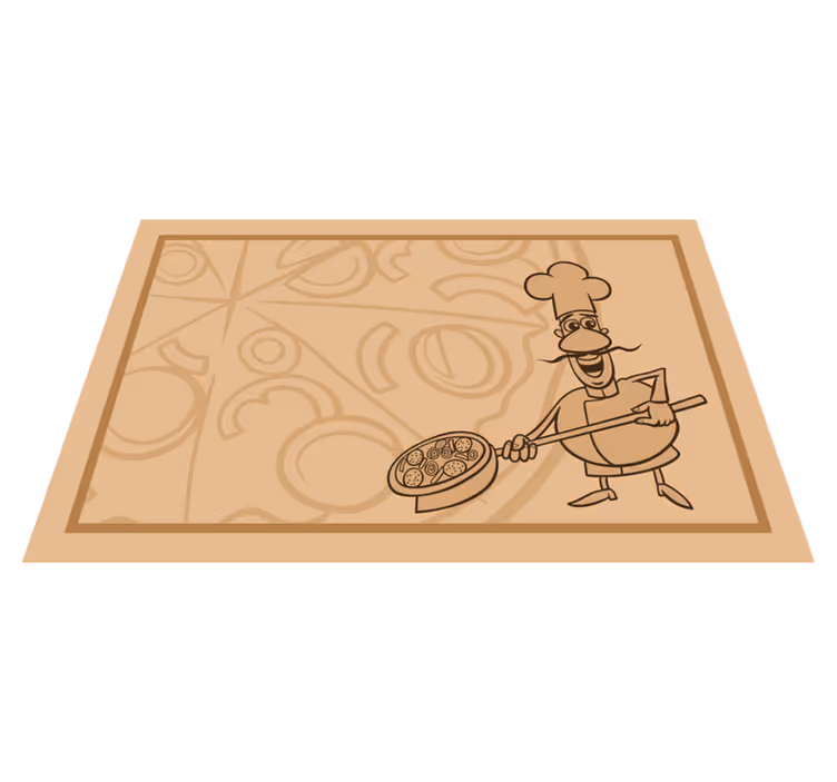 Tischset kinder mit pizza-chef design - TenStickers